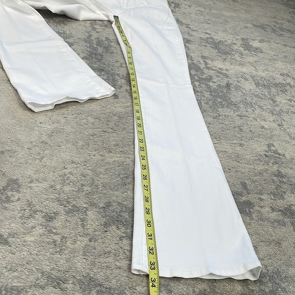 New L’Agence Selma High Rise Bootcut Jeans Blanc White Stretch Sz 25 - Picture 12 of 14